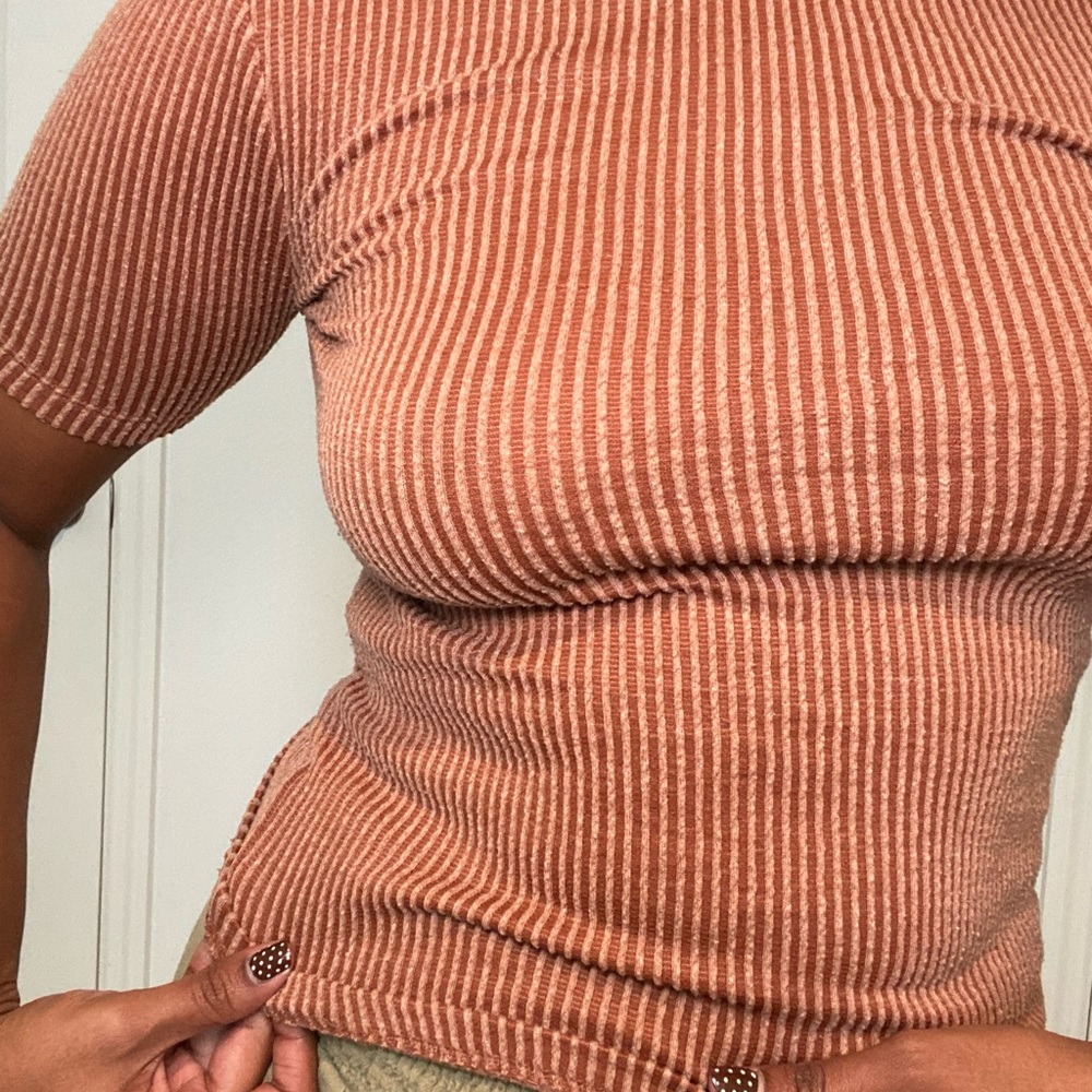 Striped Ribbed Knit Top
